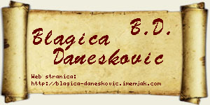 Blagica Danesković vizit kartica